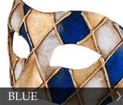 Venetian Masquerade Masks Blue